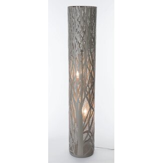 Forest Cut Work Taupe Floor Lamp