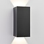 Adjustable outdoor up and down wall light black