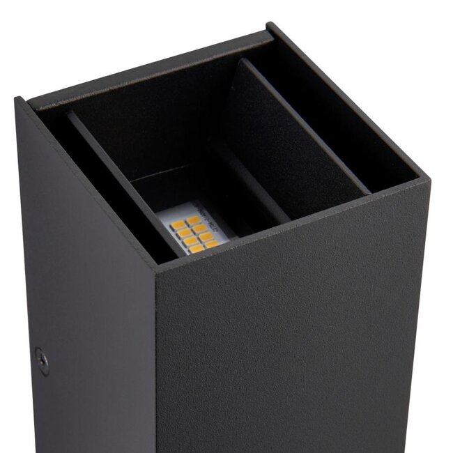 Adjustable outdoor up and down wall light black