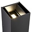 Adjustable outdoor up and down wall light black