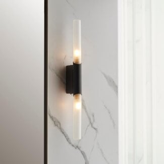 Gale 2lt Wall light Matt Black