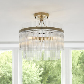 Marietta 3lt Semi Flush Brass