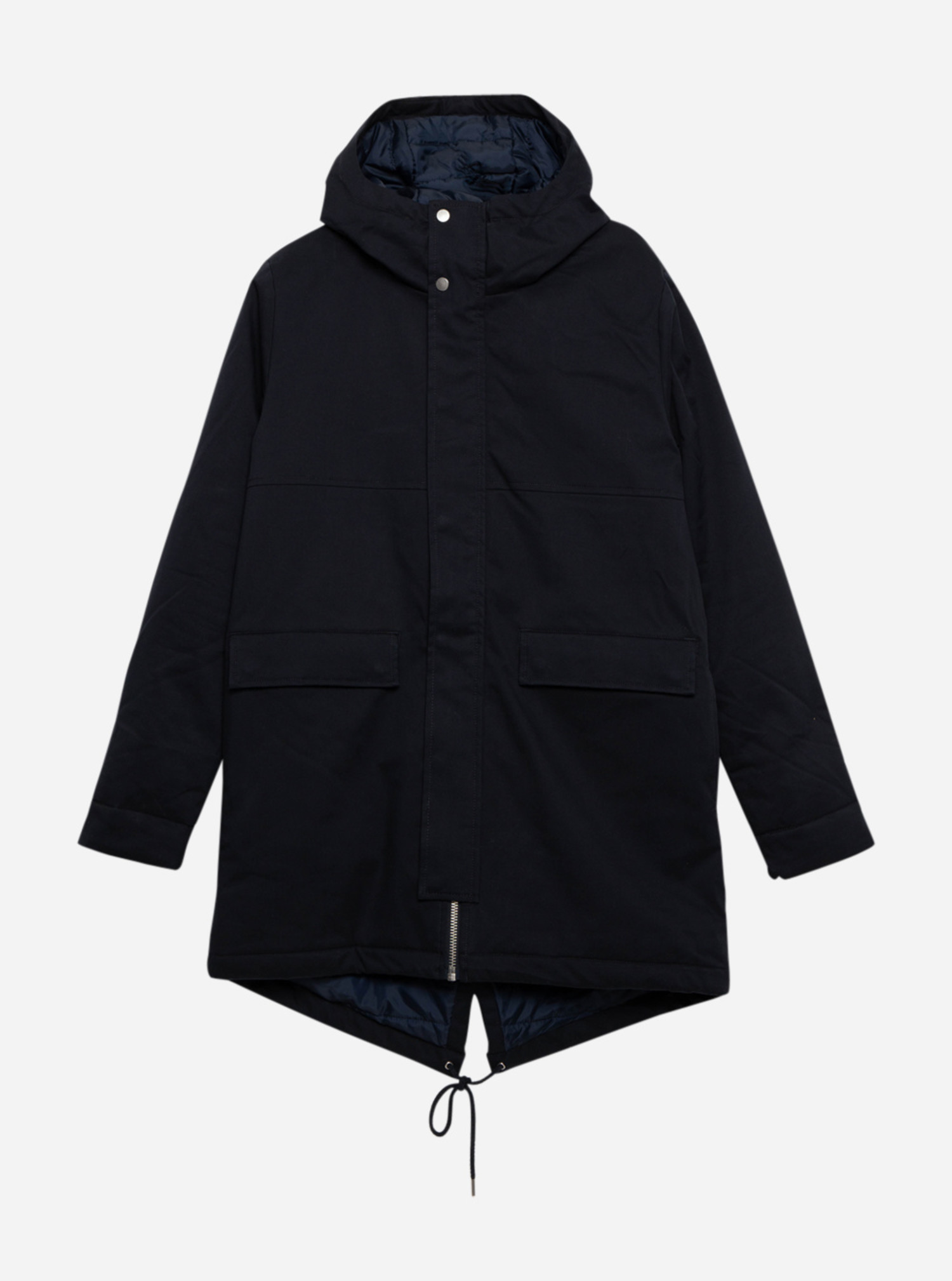 navy fishtail parka