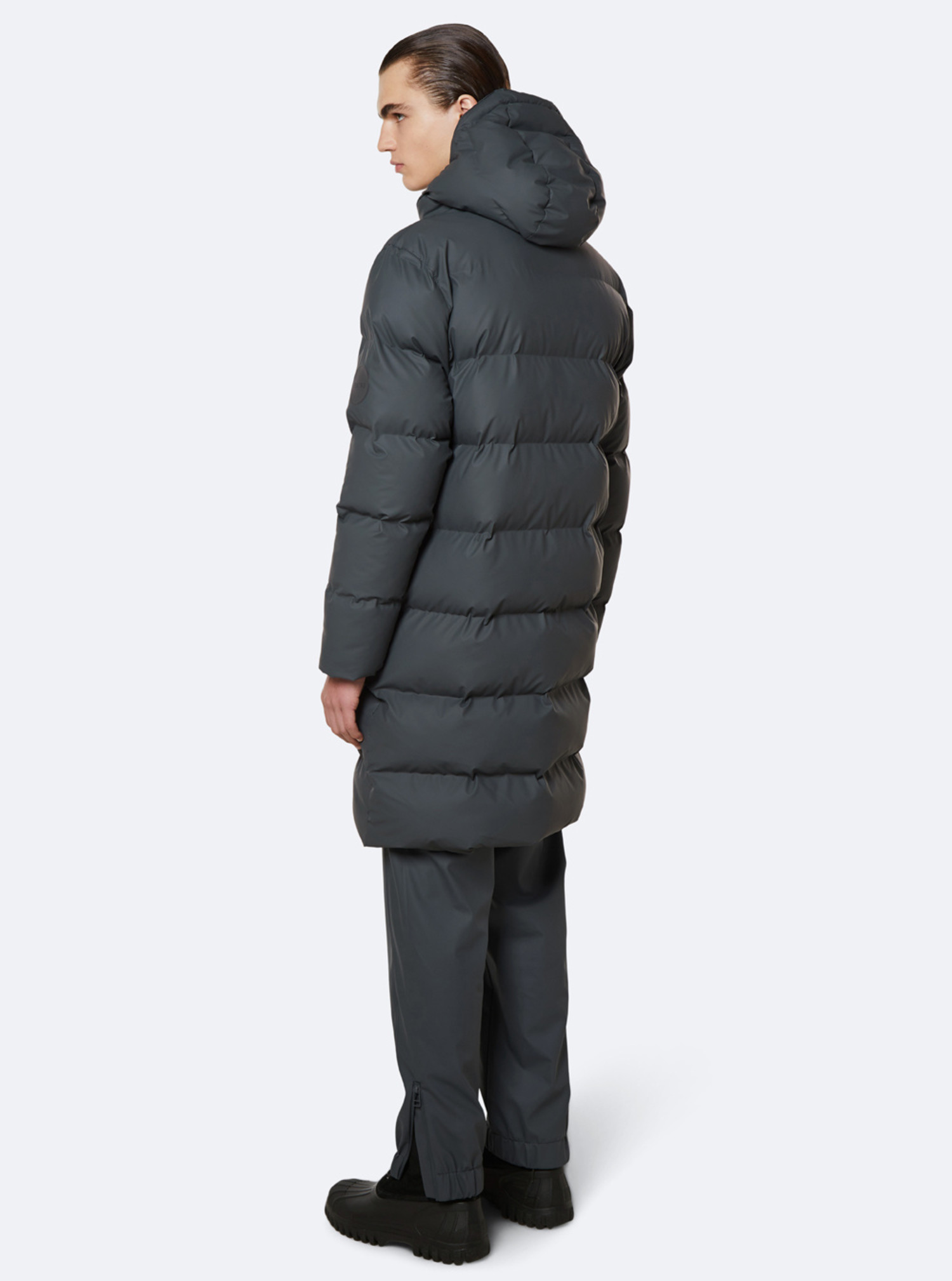 rains long puffer jacket