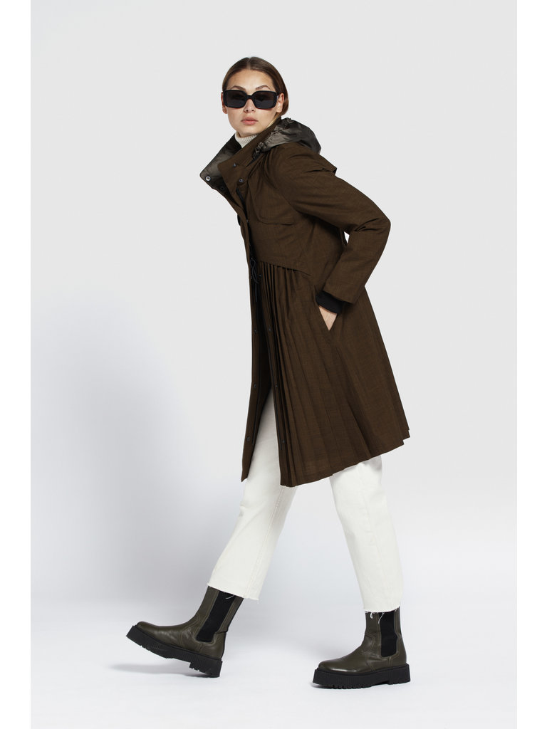 pleated coat