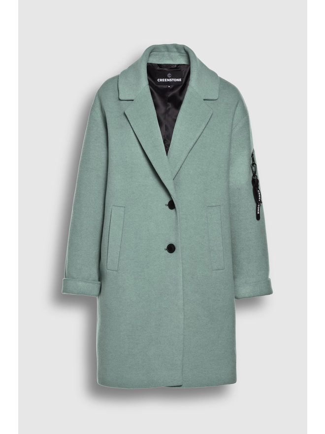 blue green coat