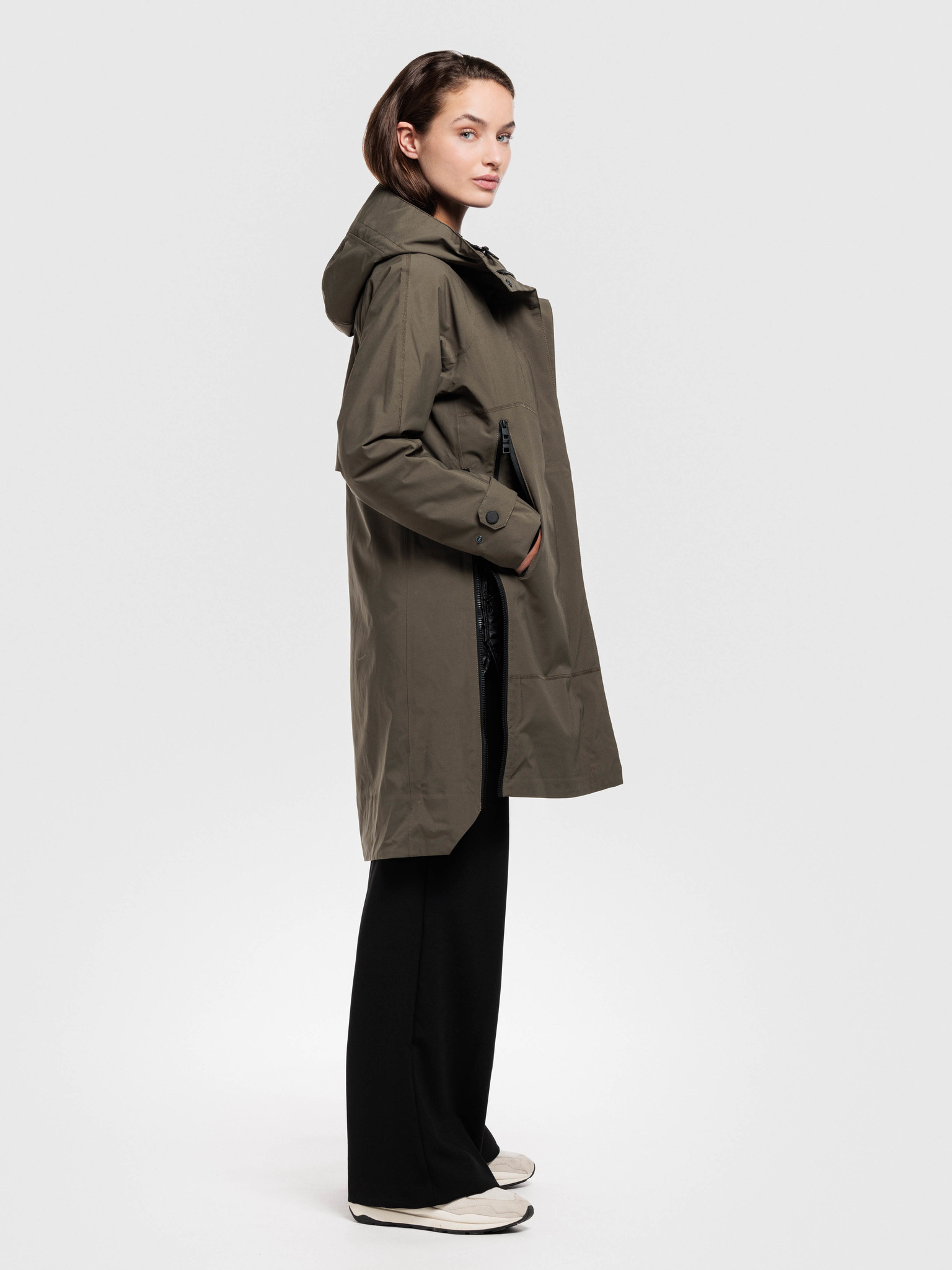 3 in 1 Raincoat with detachable inside jacket - Dark Olive - Creenstone