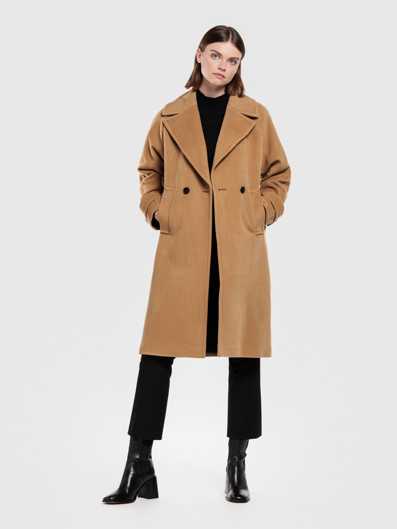 long wool camel coat womens