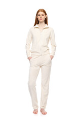 Pink Label Homewear velvet stripes