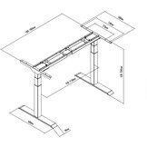 Euroseats elektrisch verstelbaar zit sta bureau Deluxe