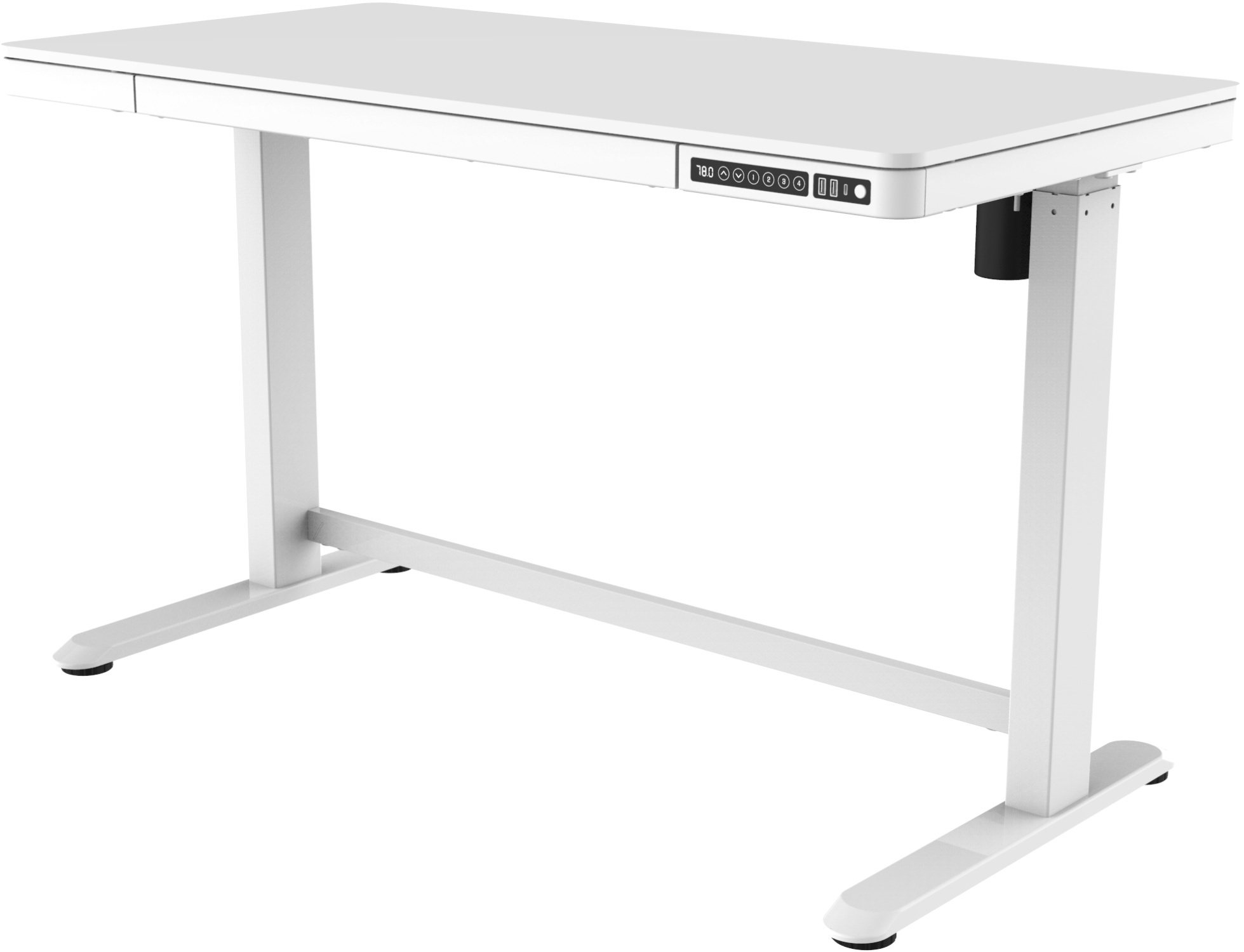 Euroseats zit sta thuiswerkplek glazen blad wit