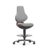 Bimos Texon 4 Werkstoel met zit-stop-wielen en voetenring