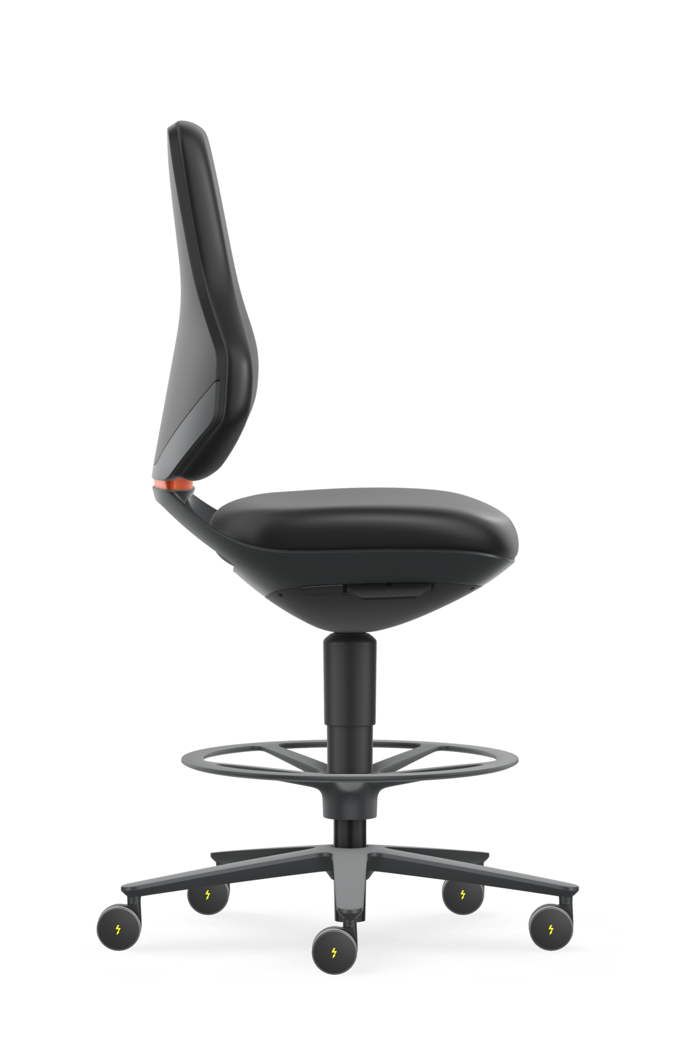 Bimos Texon 4 Werkstoel met zit-stop-wielen en voetenring