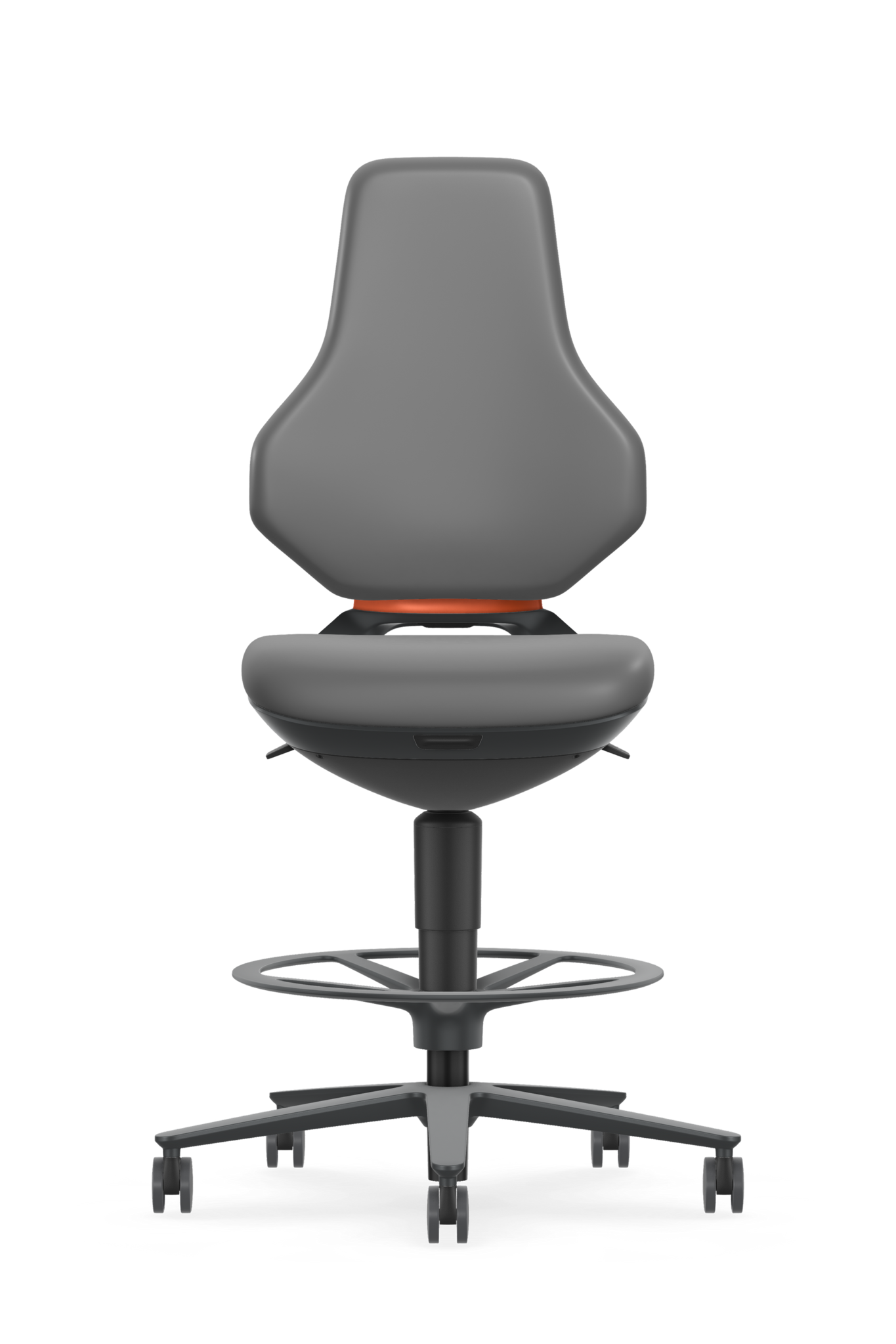 Bimos Texon 4 Werkstoel met zit-stop-wielen en voetenring