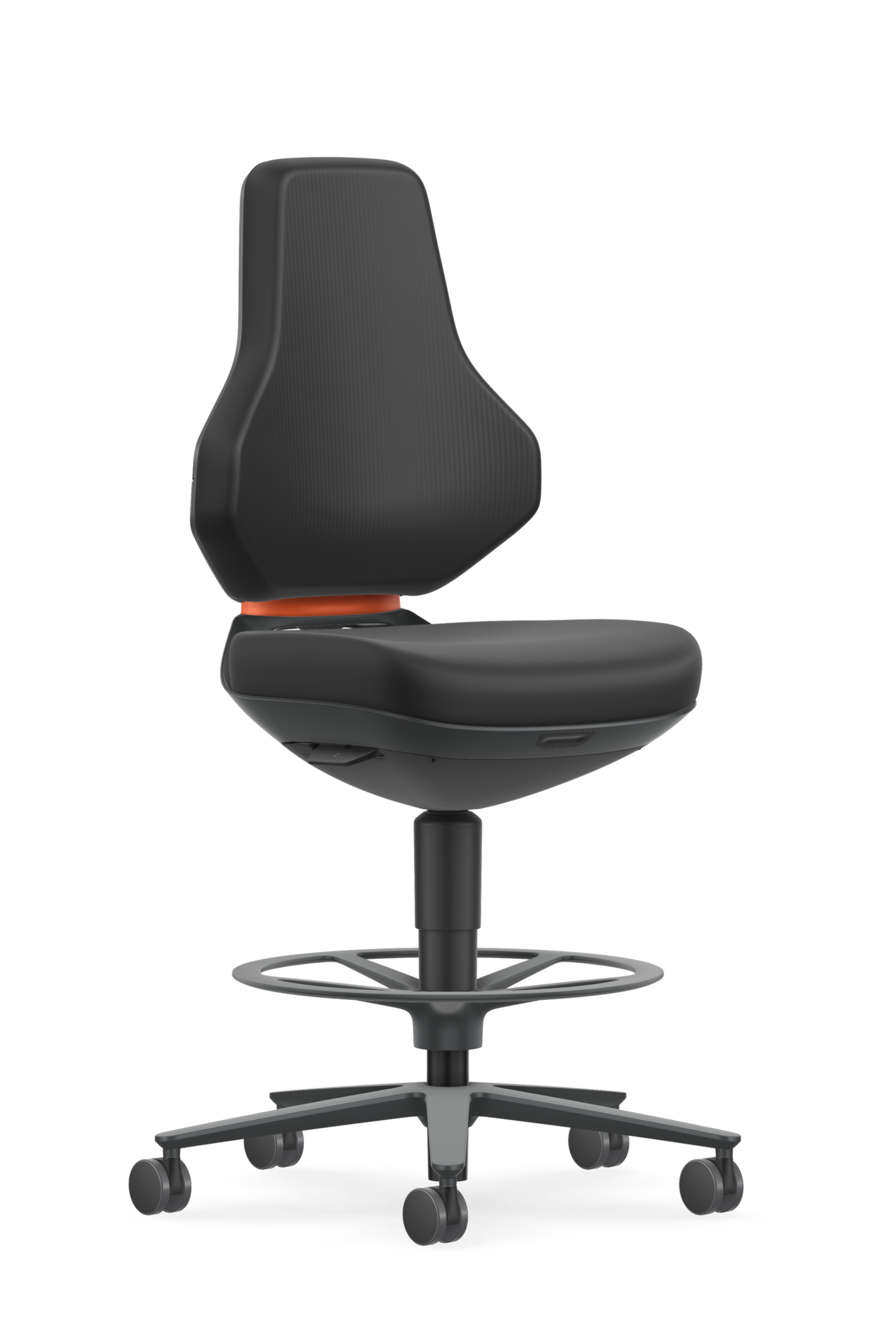 Bimos Texon 4 Werkstoel met zit-stop-wielen en voetenring