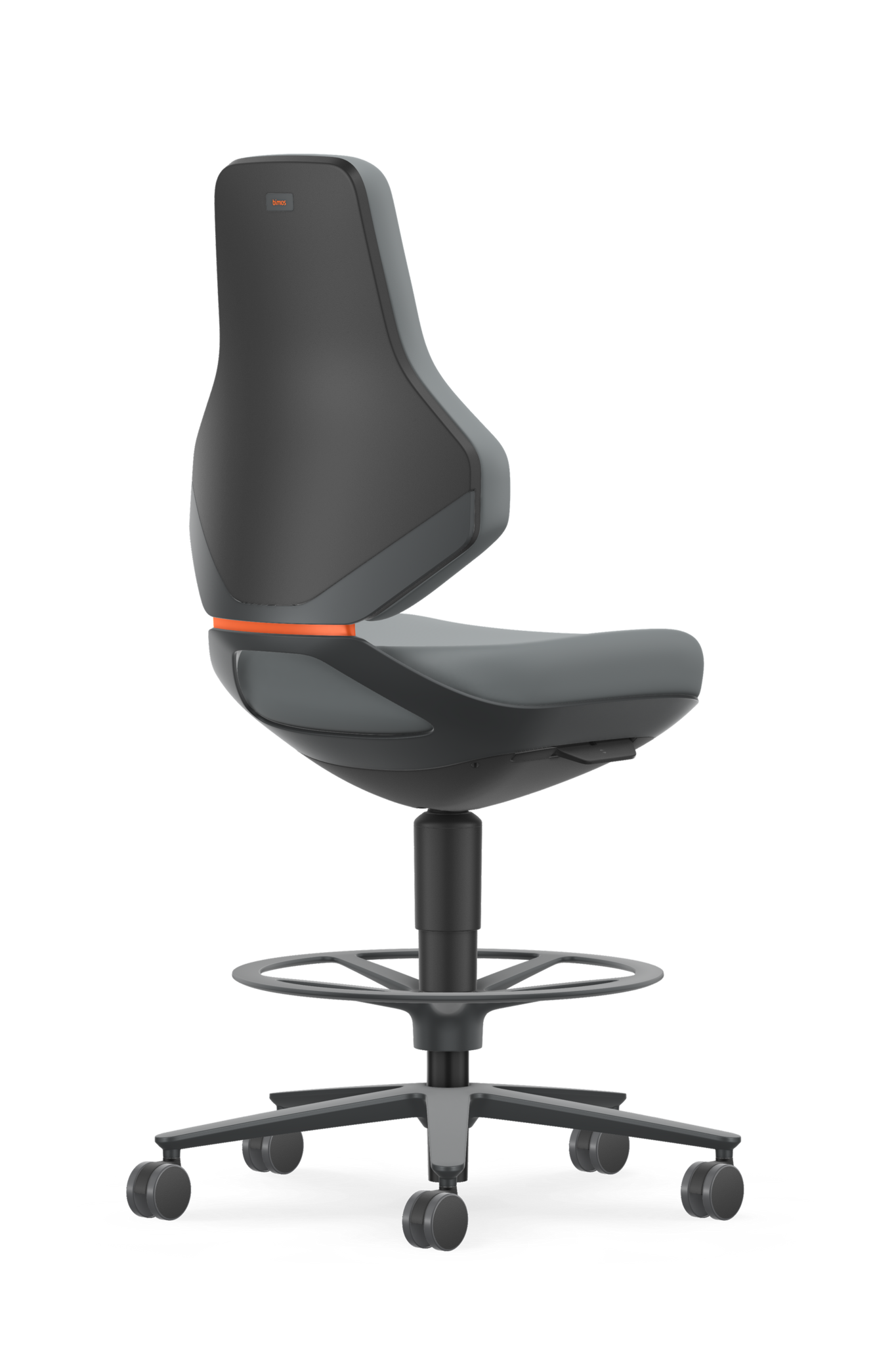 Bimos Texon 4 Werkstoel met zit-stop-wielen en voetenring