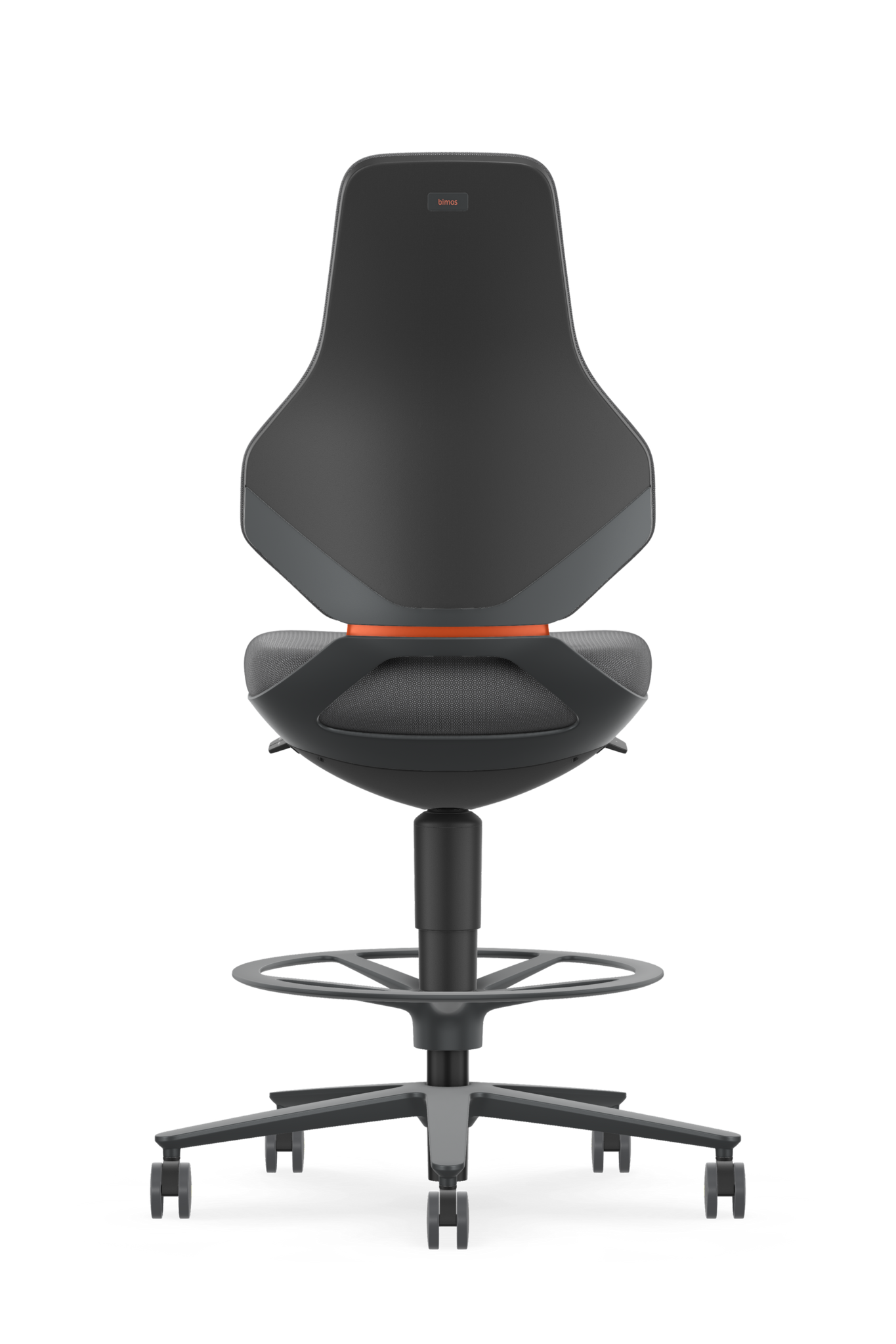 Bimos Texon 4 Werkstoel met zit-stop-wielen en voetenring