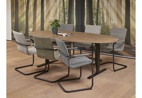 Vergadertafel Ellips 220 x 110 cm