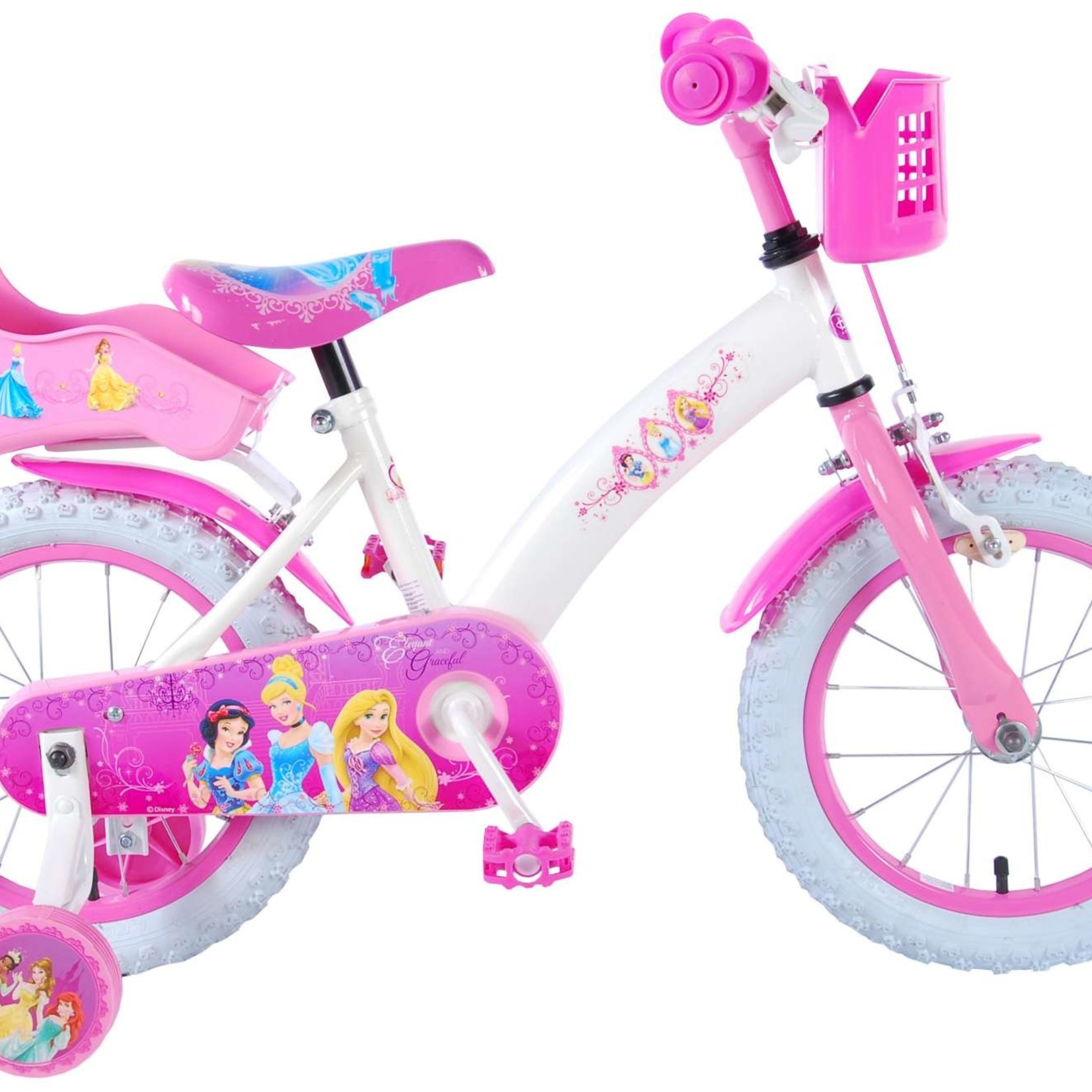 Volare Disney Princess Kinderfiets - Meisjes - 14 inch - Roze - 20frogs