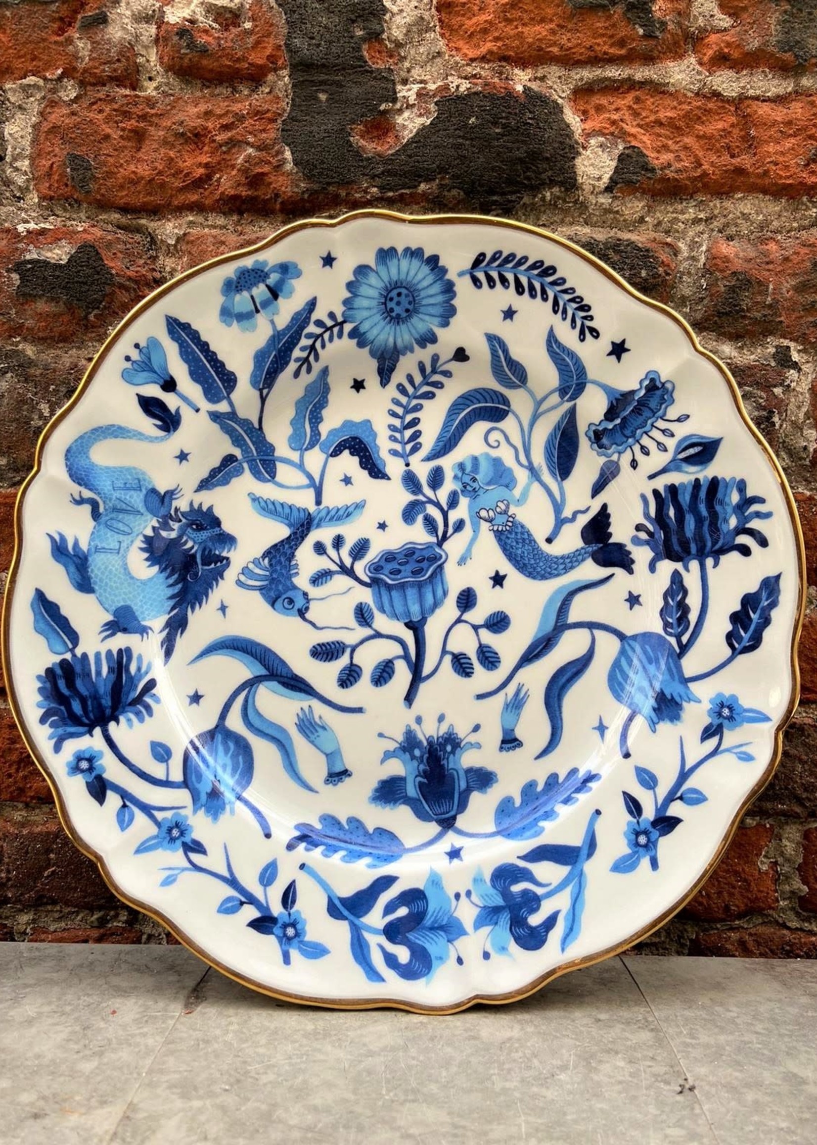 Bitossi Bitossi Funky Table Dinner Plate 'Blue All Over'