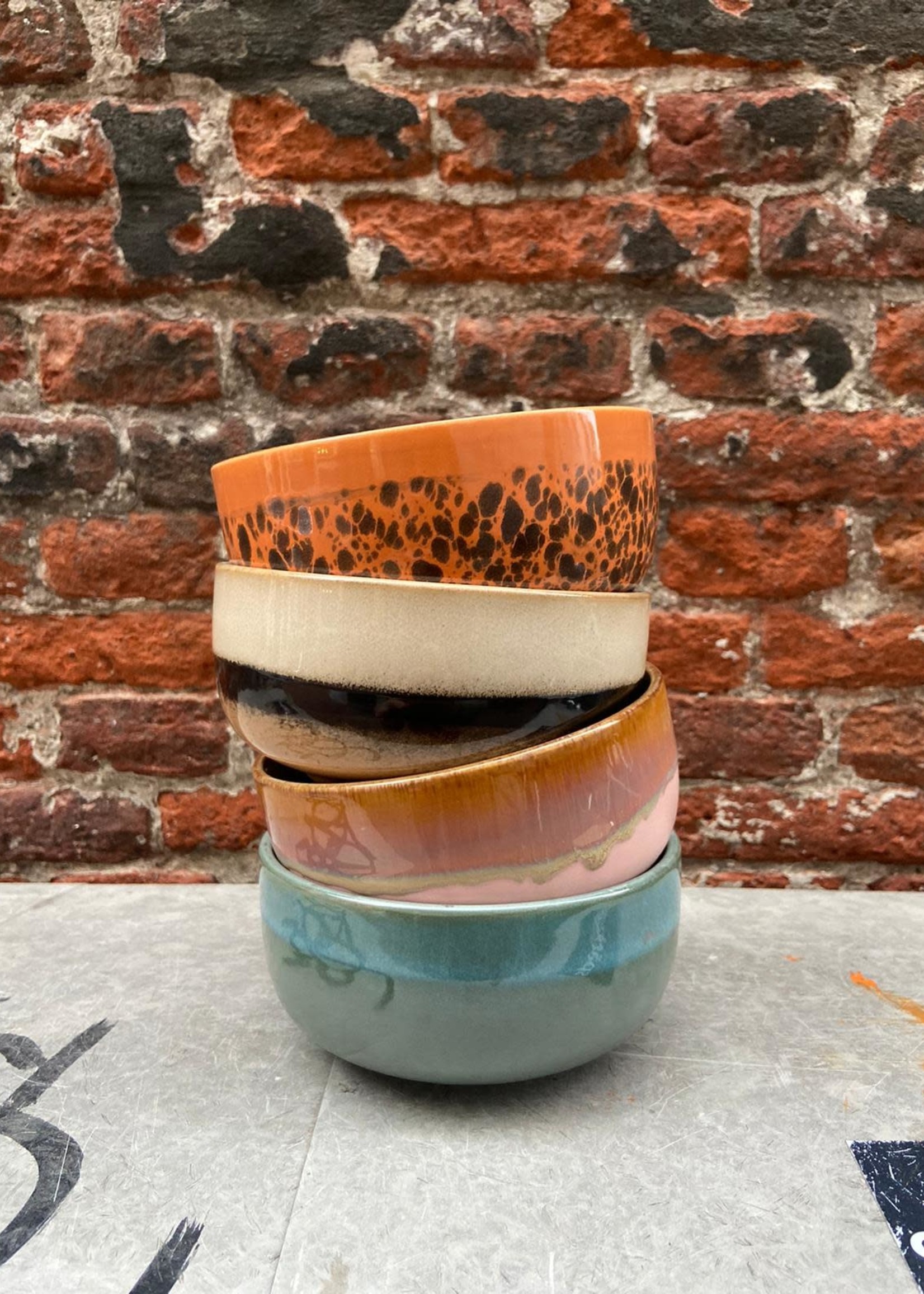 HKliving HKliving Ceramic 70's Dessert Bowl 'Panter'