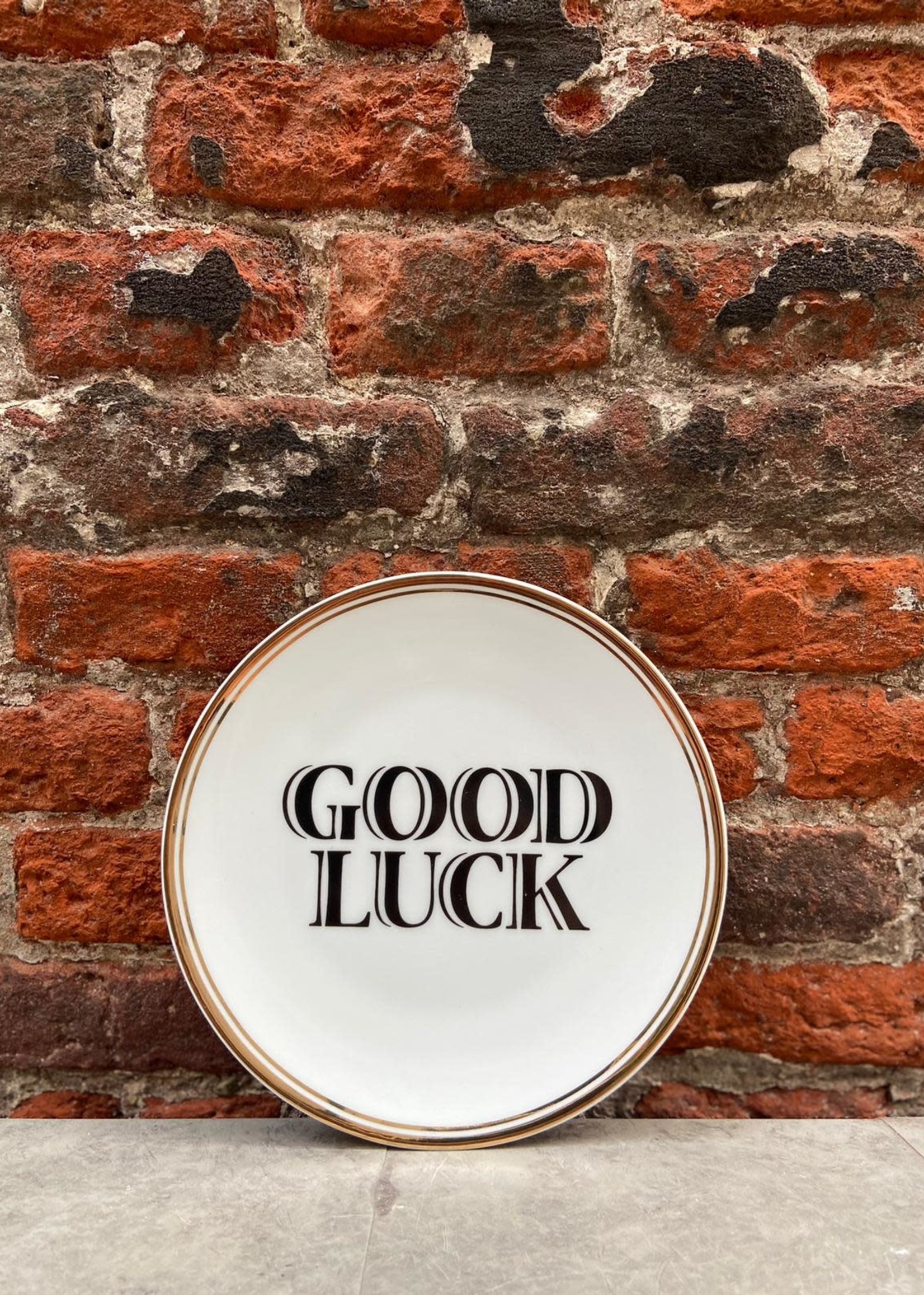 Bitossi Bitossi Funky Table Plate 'Good Luck'