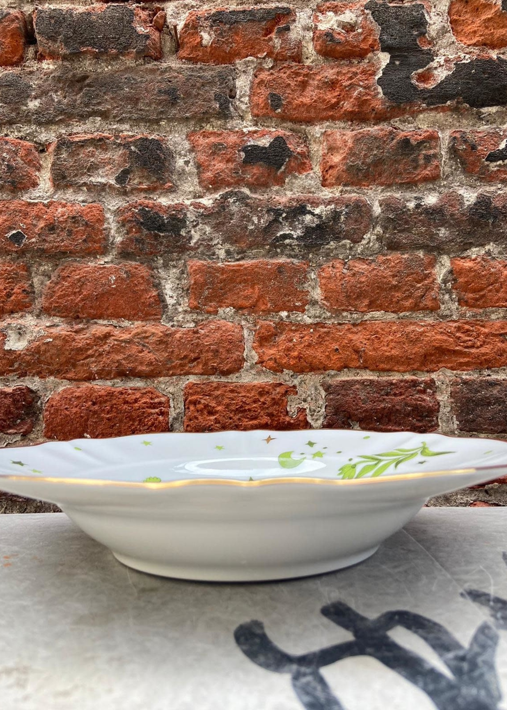 Bitossi Bitossi Funky Table Deep Plate 'Green Floral'