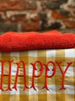 Bitossi Funky Table Tea Towel 'Happy'
