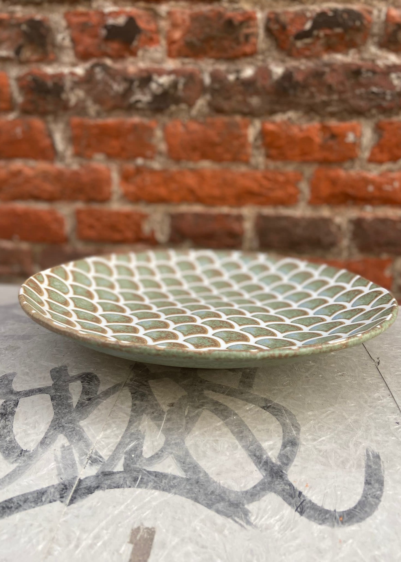 Tokyo Design Tokyo Design Mermaid Plate 'Vert Sauge'