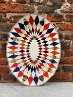 Bitossi Abracadabra Oval Platter 'Quadri'