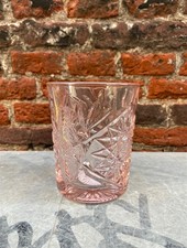 Libbey Hobstar Glass 'Coral Pink'