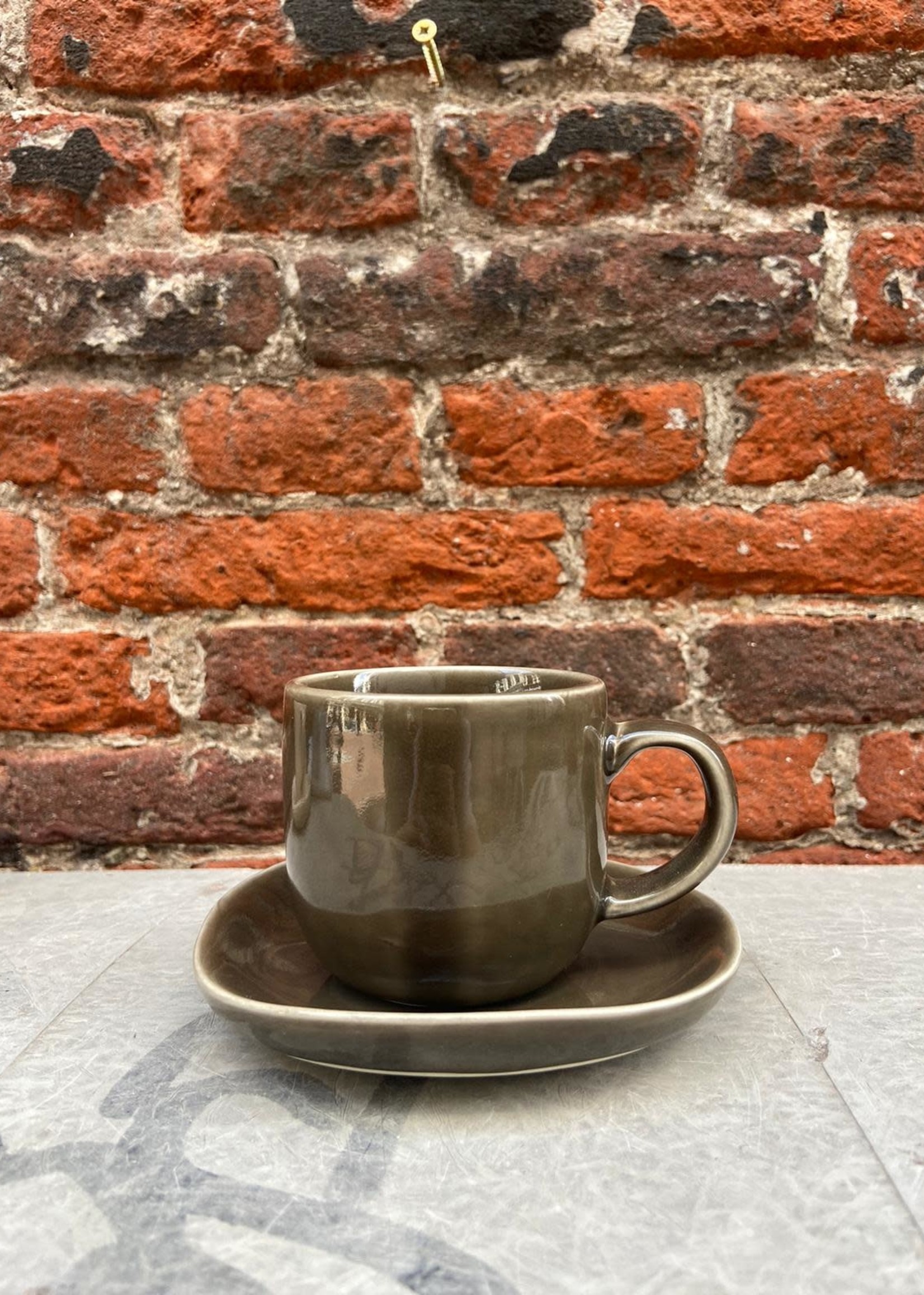 Nosse Nosse Svelte Coffee Cup & Saucer 'Olive'