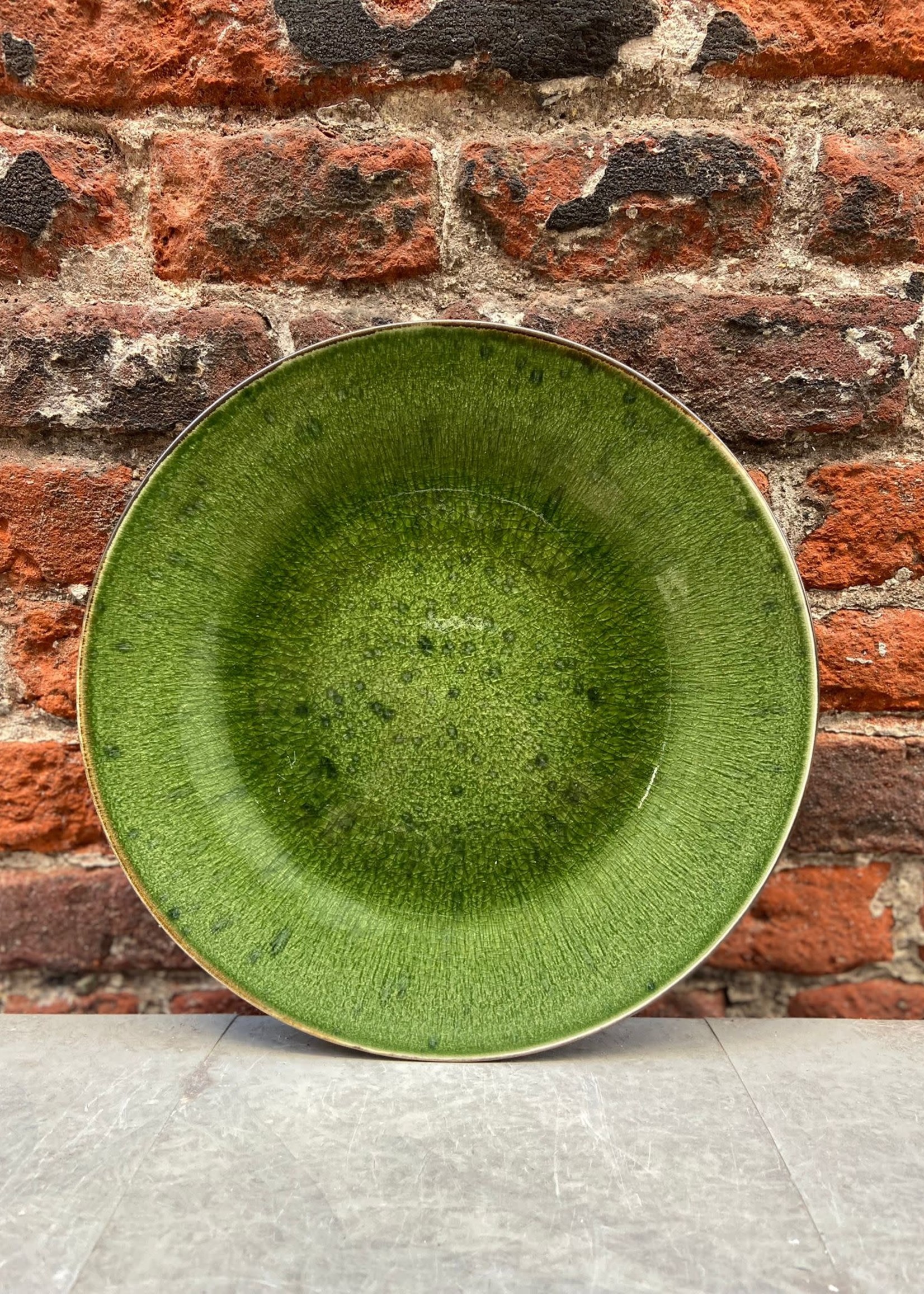 HKliving HKliving the Emeralds Ceramic Side Plate Spotted 'Green'