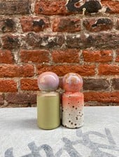 HK living Ceramic 70's Pepper & Salt Jar 'Asteroids/Peat'