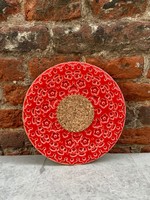 Lace Collection Coaster 17 cm 'Red'