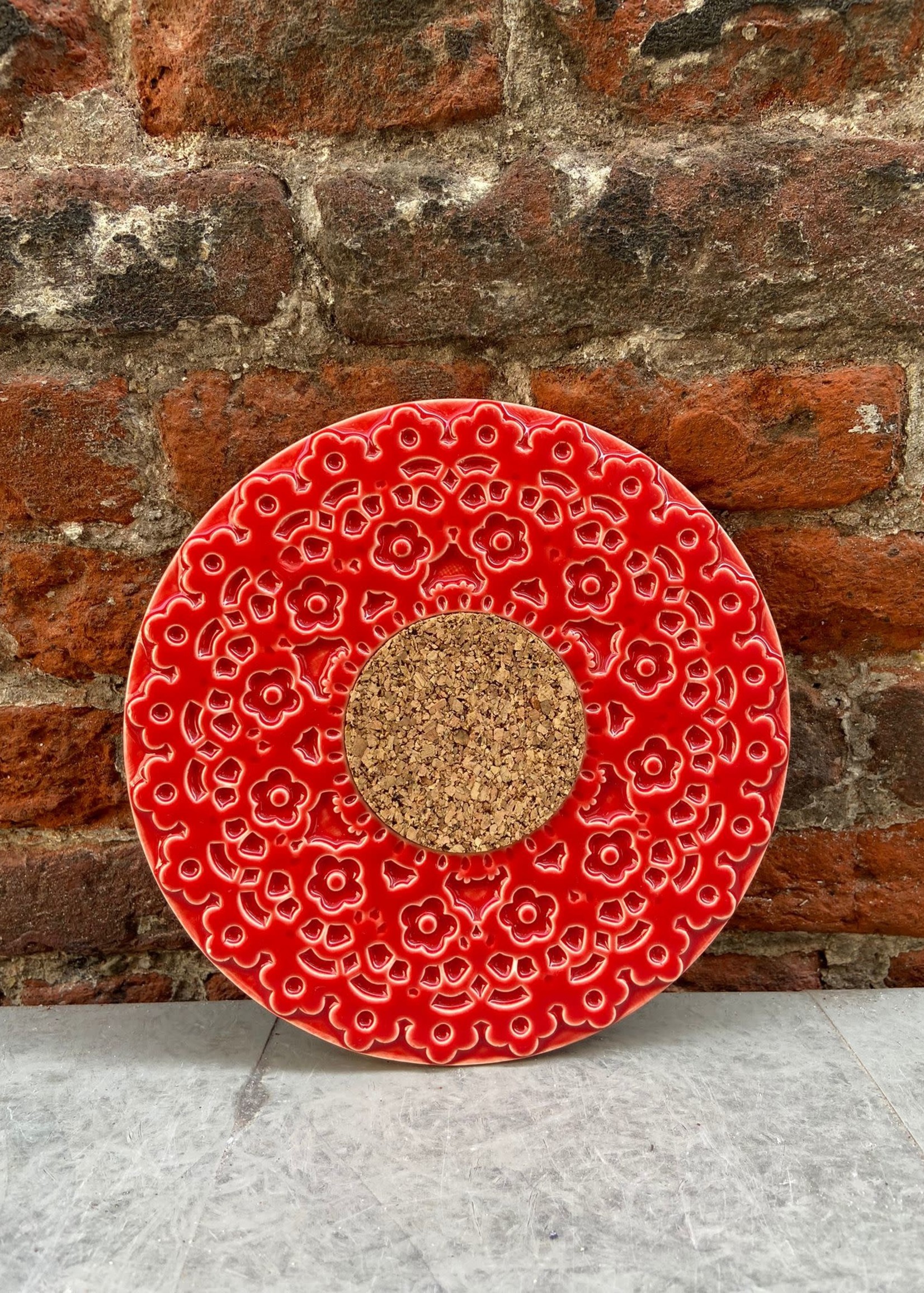 Lace Collection Coaster 17 cm 'Red'