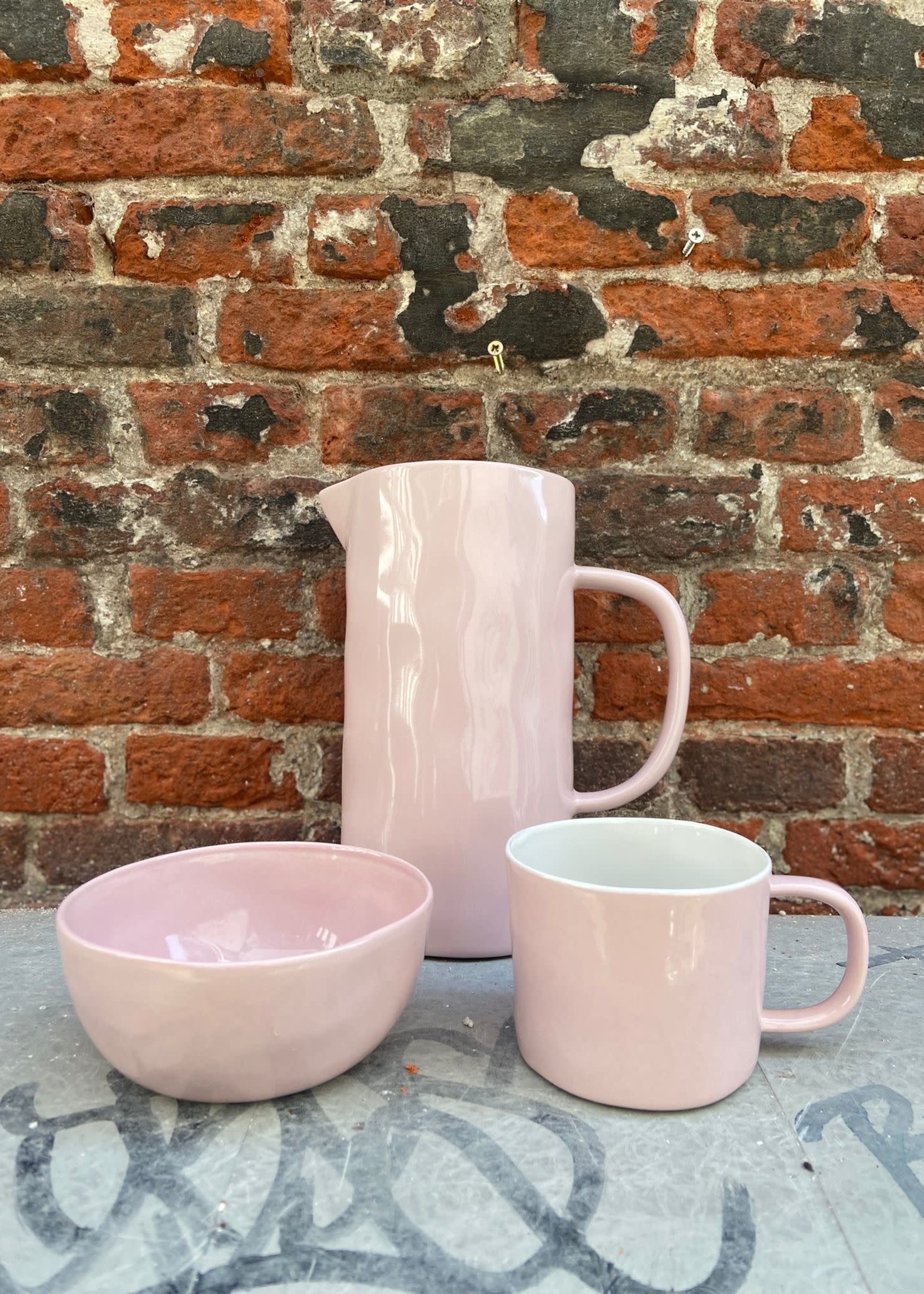 Quail Quail Large Jug 'Pale Pink'