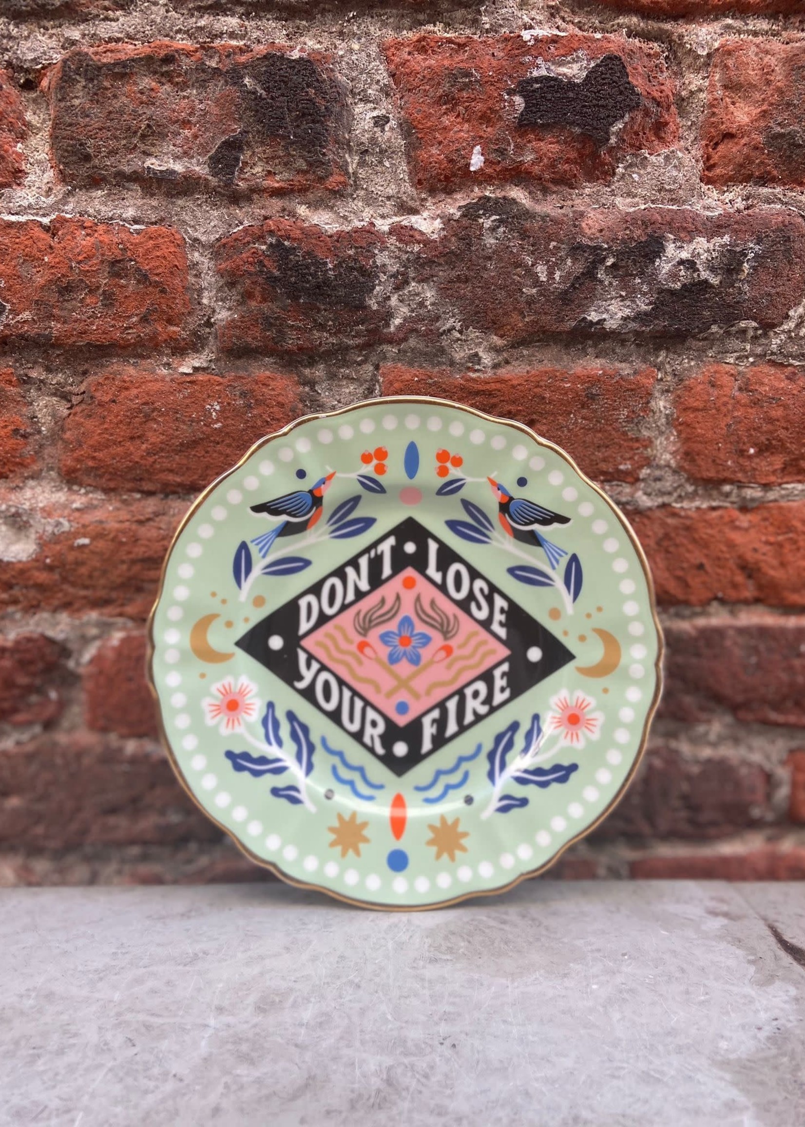 Bitossi Bitossi Funky Table Plate 'Don't Lose Your Fire'
