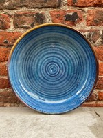 HKliving HKliving Chef Ceramics Deep Plate L 'Rustic Blue'