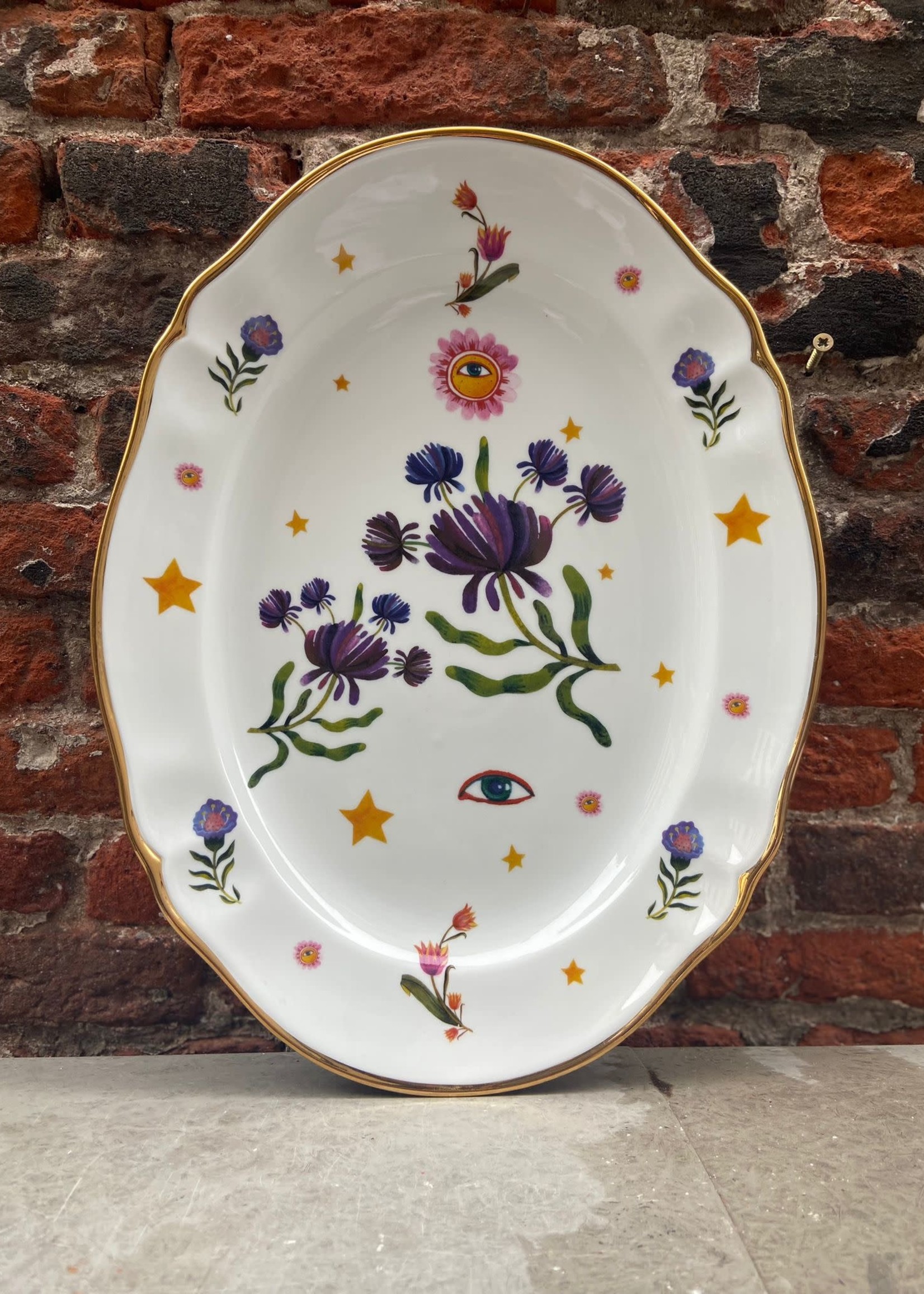 Bitossi Bitossi Funky Table Oval Platter 'Floral'