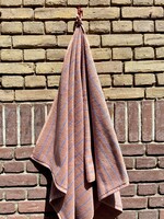 Bongusta Bongusta bath towel 70 x 140 cm 'Camel/Ultramarine blue'