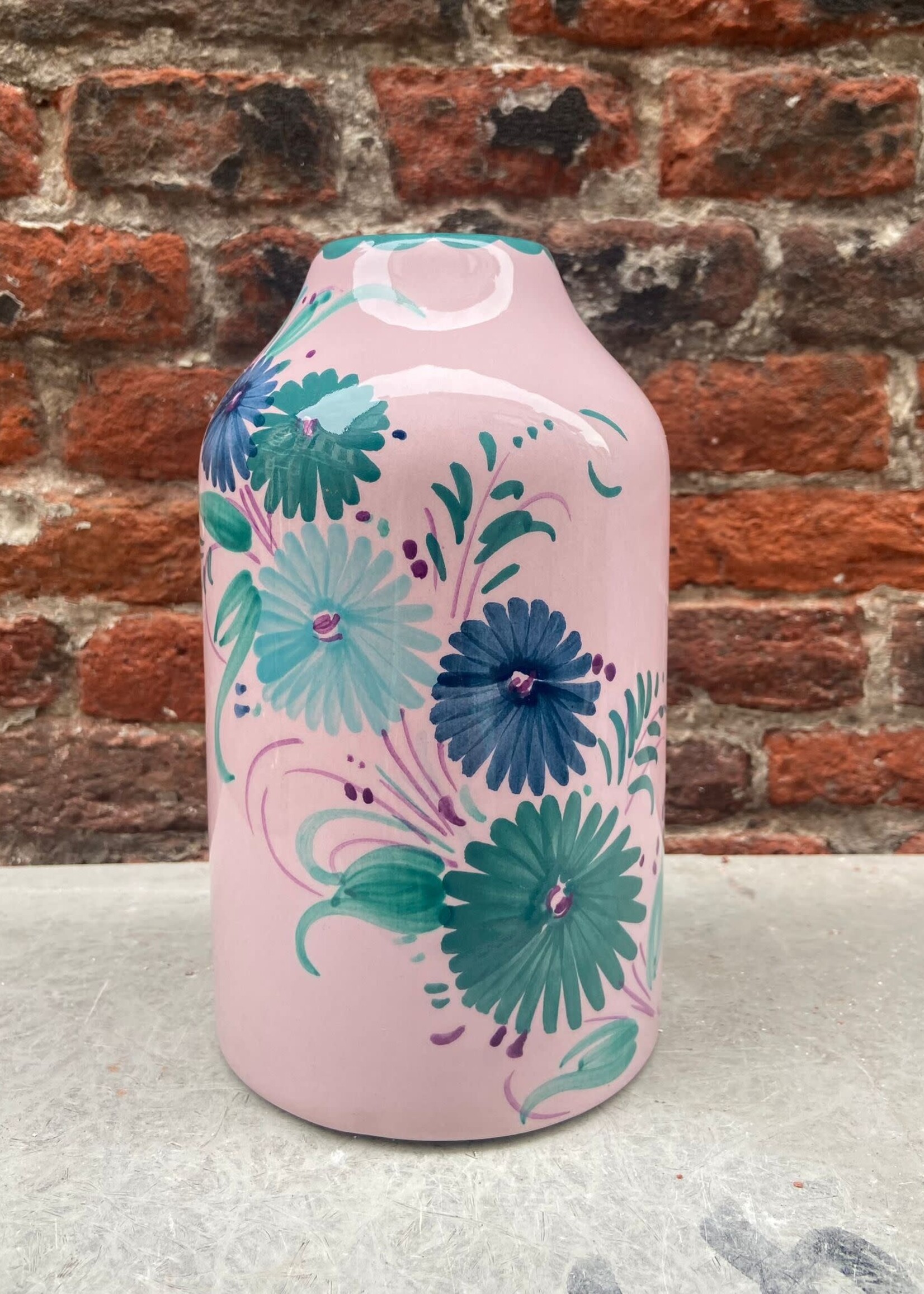 Vaisselle Vaisselle Genie in a bottle vase/bottle 'Floral aqua'