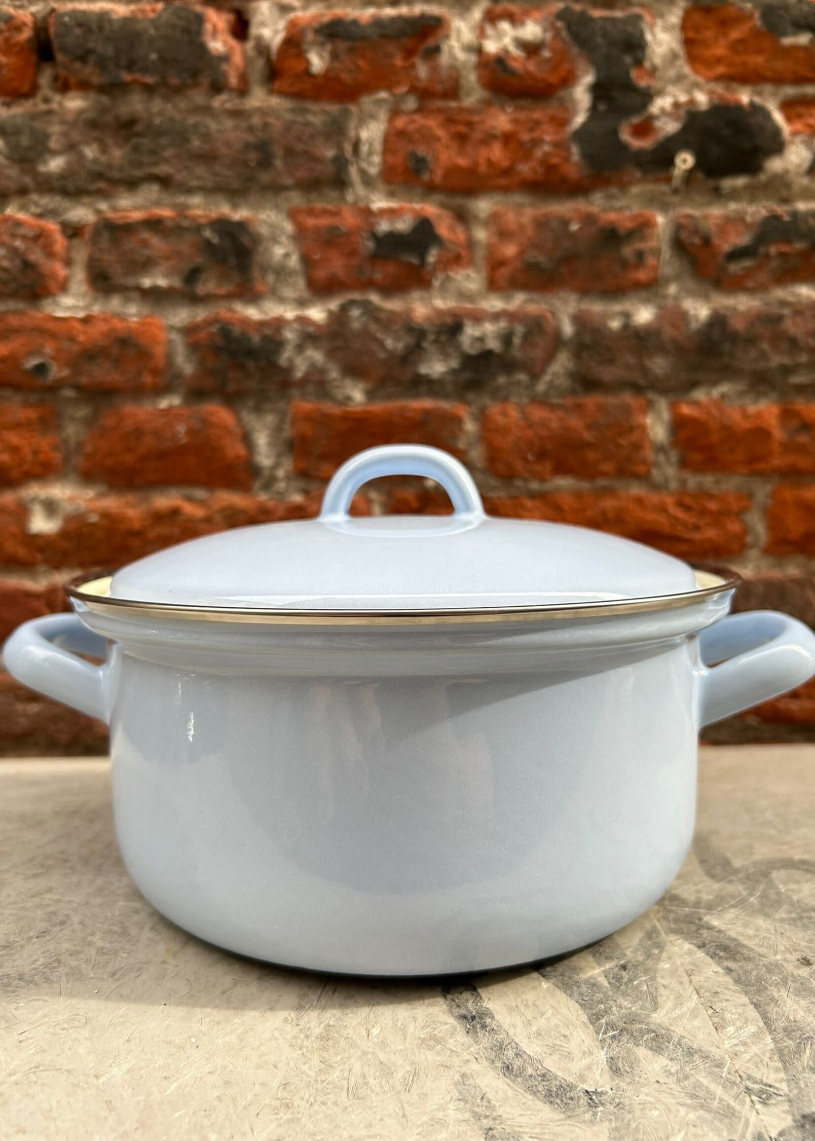 Riess Riess Pan with Chrome Edge 18 cm/1,5 l 'Lavender Blue'