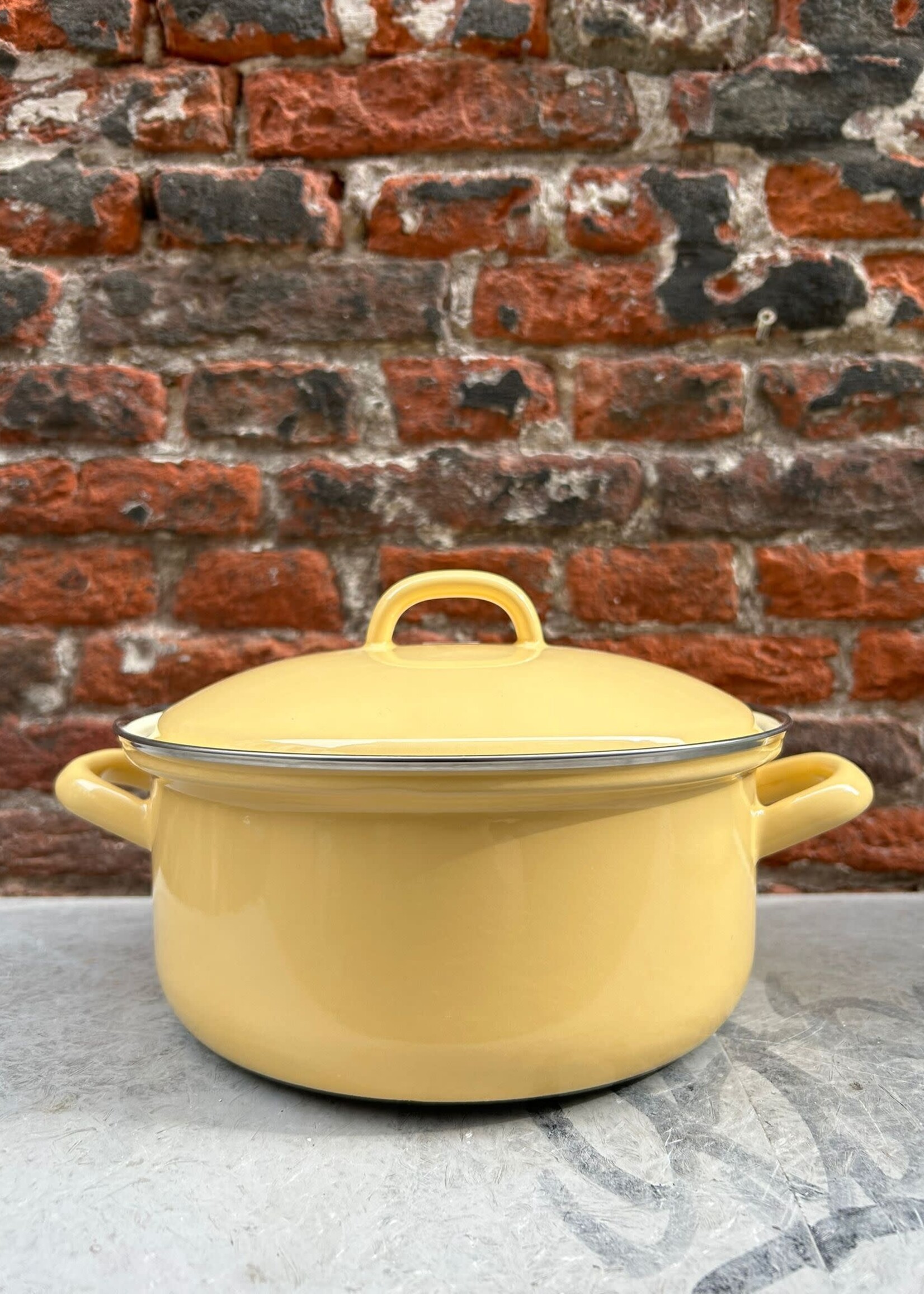 Riess Riess Pan with Chrome Edge 20 cm/2 l 'Golden Yellow'