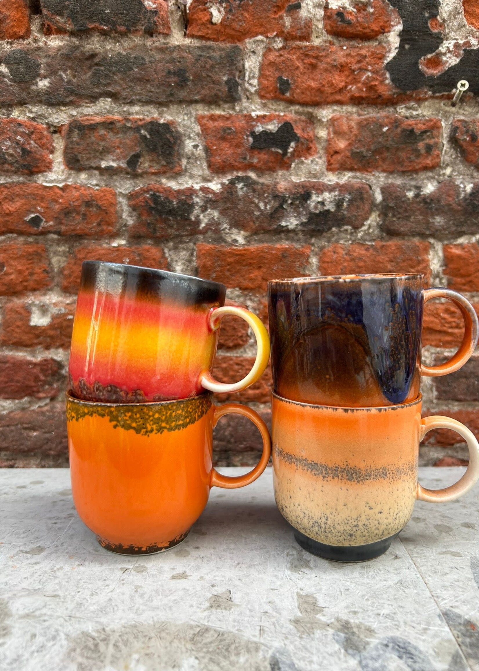 HKliving HKliving Ceramic 70's Café Mug 'Excelsa'
