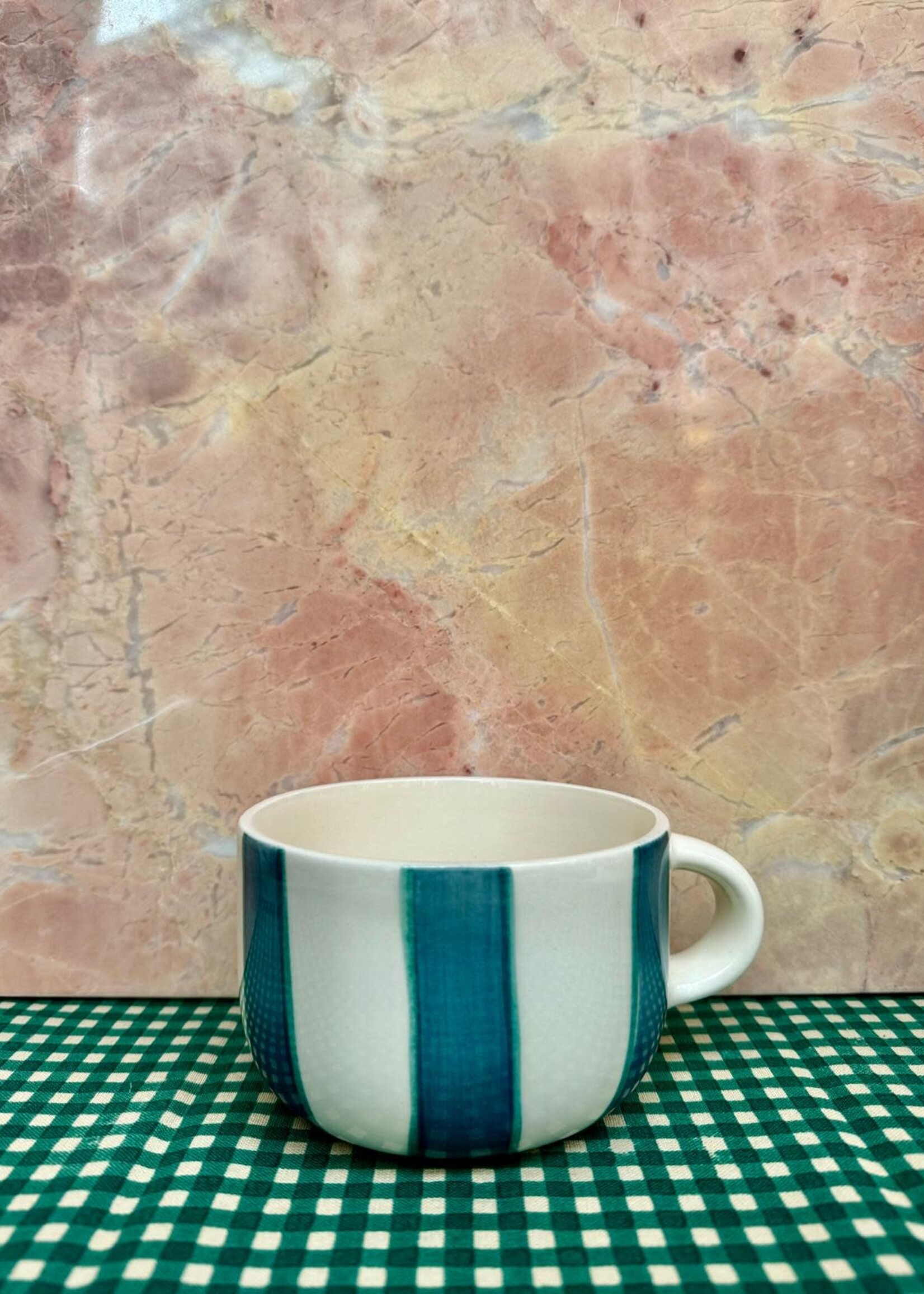 Anna + Nina Anna + Nina Powder Striped Cappuccino Mug