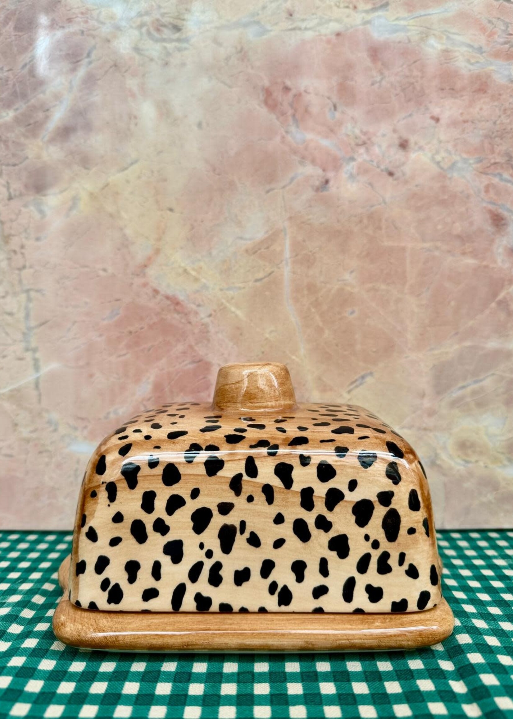 Anna + Nina Anna + Nina Leopard Butter Dish