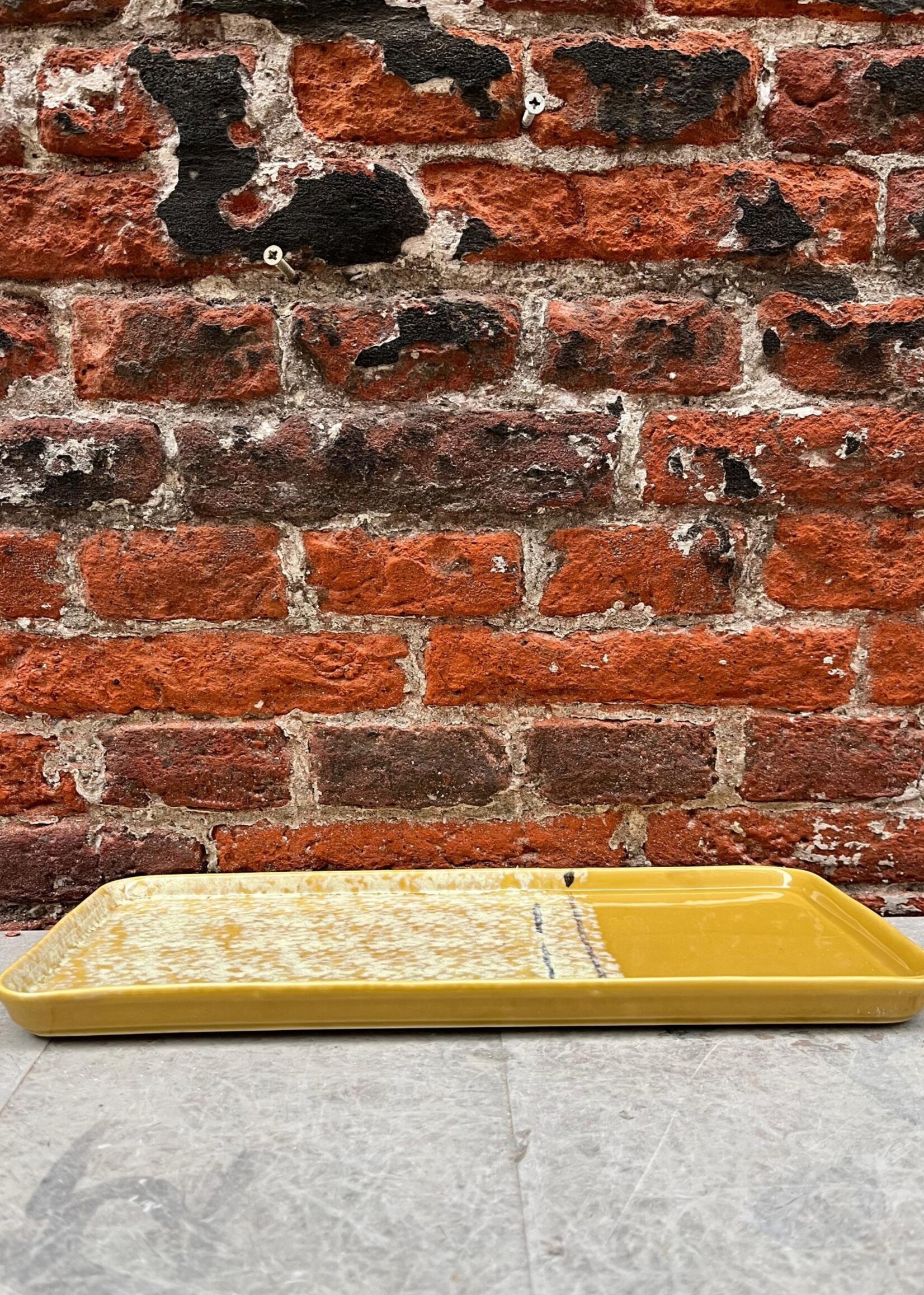 HKliving HKliving Ceramic 70's Cake Tray 'Sunbeam'