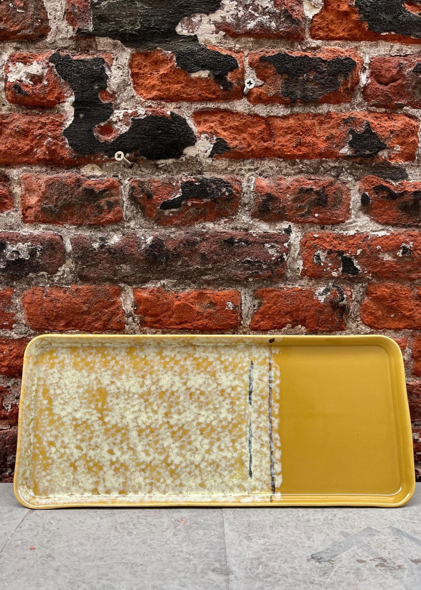 HKliving HKliving Ceramic 70's Cake Tray 'Sunbeam'