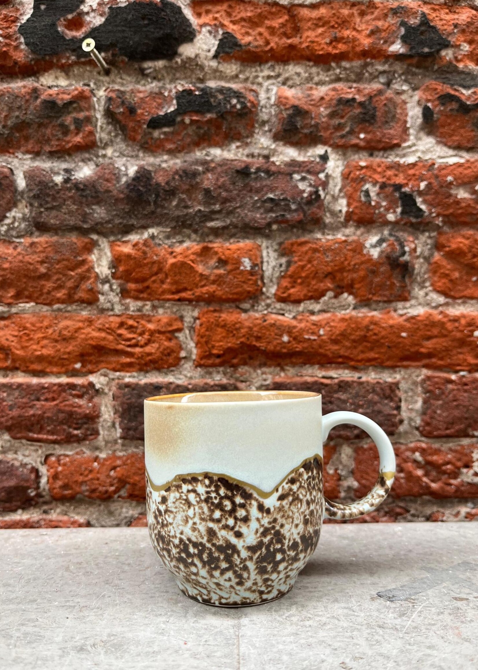 HKliving HKliving Ceramic 70's Café Mug 'Shell'